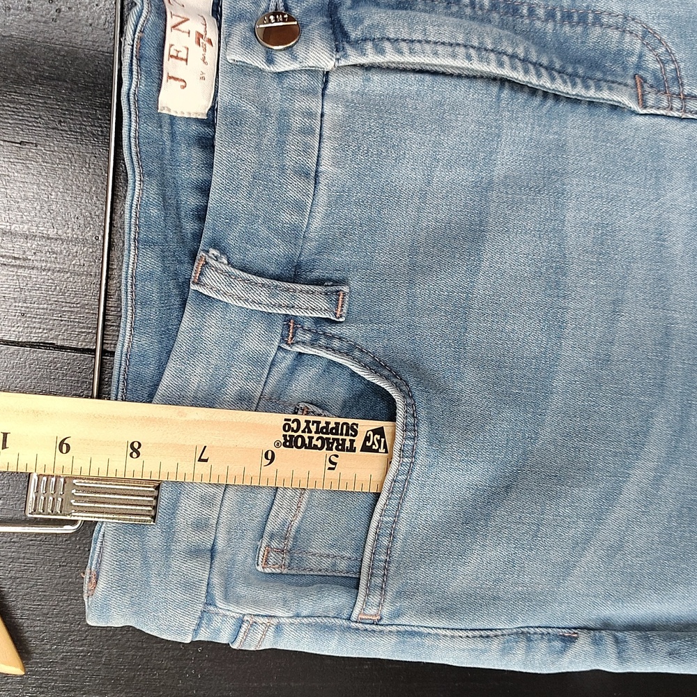 ๐ Jen7 by 7 For All Mankind Cropped Frayed Hem Ankle Skinny Jeans. Size 10 - Picture 10 of 16